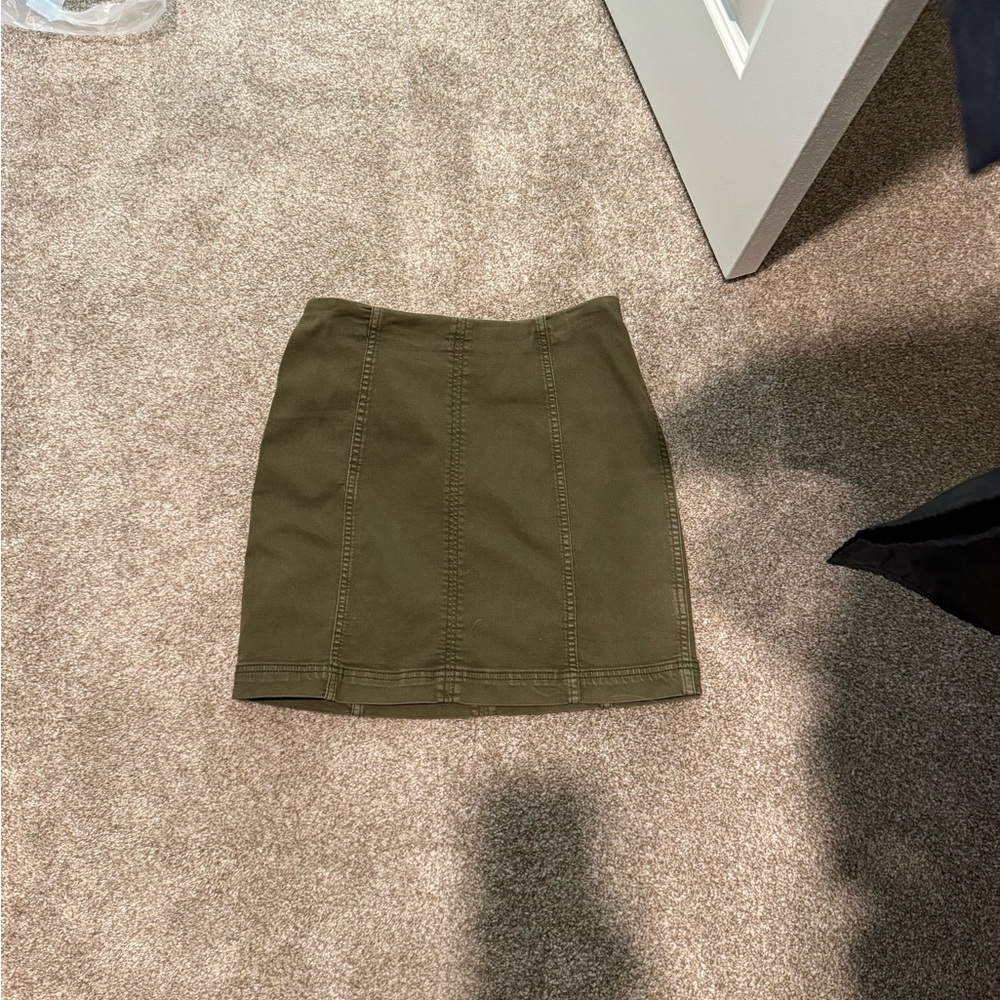 Free People Khaki Pencil Skirt